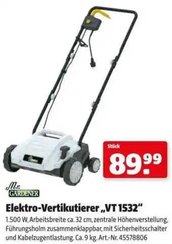 Hagebau Elektro-Vertikutierer VT 1532 Angebot