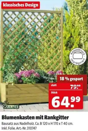 Hagebau Blumenkasten mit Rankgitter Angebot