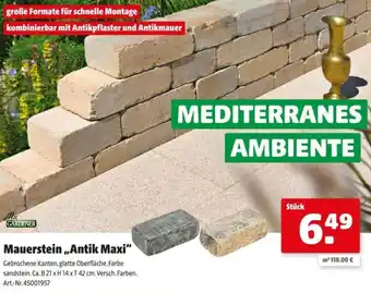 Hagebau Mauerstein Antik Maxi Angebot
