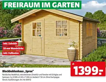 Hagebau Blockbohlenhaus Spree Angebot