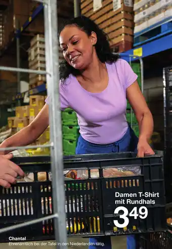 Zeeman Damen T-Shirt mit Rundhals Angebot