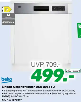 EP Einbau-Geschirrspüler Angebot
