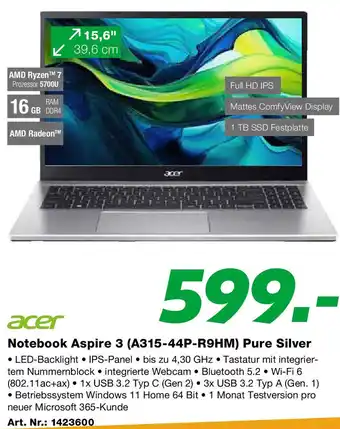 EP Notebook Aspire 3 Angebot