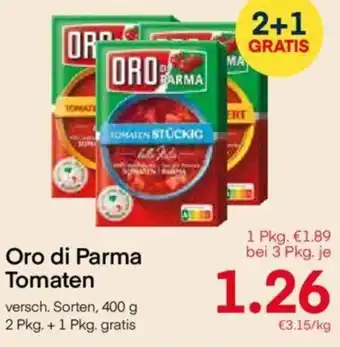 MPreis Oro di Parma Tomaten Angebot