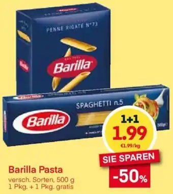 MPreis Barilla Pasta 500g Angebot