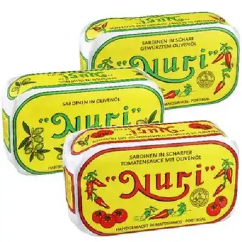 PENNY Nuri Sardinen Gewürzt div. Sorten Penny 125 Gramm 1 Dose Angebot