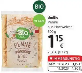 dm dmBio Penne aus Hartweizen 500 g Angebot