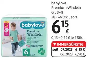 dm babylove Premium-Windeln Angebot