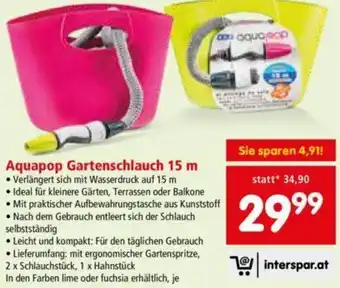 Interspar Aquapop Gartenschlauch 15 m Angebot