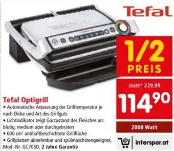 Interspar Tefal Optigrill GC705D Angebot