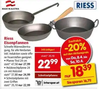 Interspar Riess Eisenpfannen Angebot