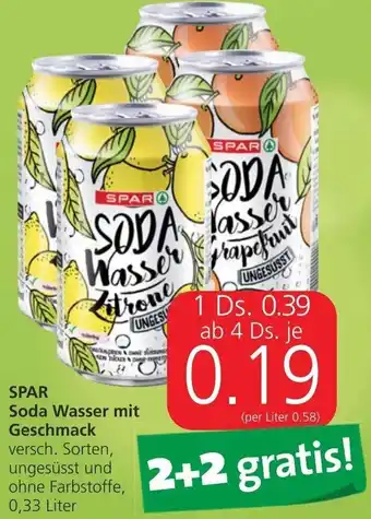 Spar Spar Soda Wasser Mit Geschmack 0,33 Liter Angebot