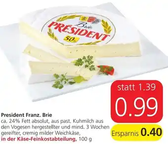 Spar President Franz. Brie 100 g Angebot
