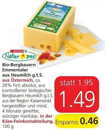 Spar Bio-Bergbauern Emmentaler Aus Heumilch Angebot