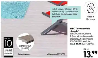 Hellweg WPC Terrassendiele Loggia Angebot