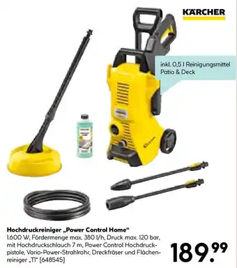 Hellweg Hochdruckreiniger Power Control Home Angebot