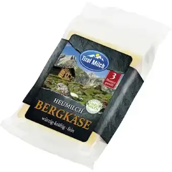MPreis Tirol Milch Heumilch Bergkäse MPREIS 300 Gramm 1 Packung Angebot