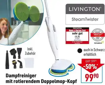 Media Shop Dampfreiniger mit rotierendem Doppelmop-Kopf Angebot