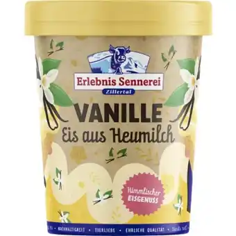 MPreis Erlebnis Sennerei Zillertal Heumilcheis versch. Sorten MPREIS 480 Milliliter 1 Packung Angebot