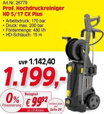Zgonc Prof. Hochdruckreiniger HD 5/17 CX Plus Angebot