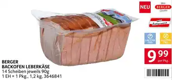 Transgourmet BERGER BACKOFEN LEBERKÄSE Angebot