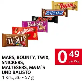 Transgourmet MARS, BOUNTY, TWIX, SNICKERS, MALTESERS, M&M'S UND BALISTO Angebot