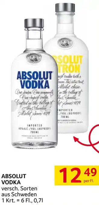 Transgourmet ABSOLUT VODKA Angebot