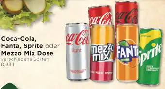 Unimarkt Coca-Cola, Fanta, Sprite oder Mezzo Mix Dose Angebot