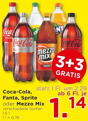 Unimarkt Coca-Cola, Fanta, Sprite oder Mezzo Mix Angebot