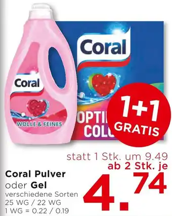 Unimarkt Coral Pulver oder Gel Angebot
