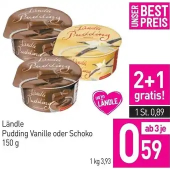 Sutterlüty Ländle Pudding Vanille oder Schoko 150 g Angebot