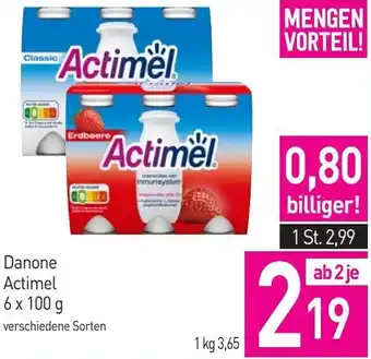 Sutterlüty Danone Actimel 6 x 100 g Angebot