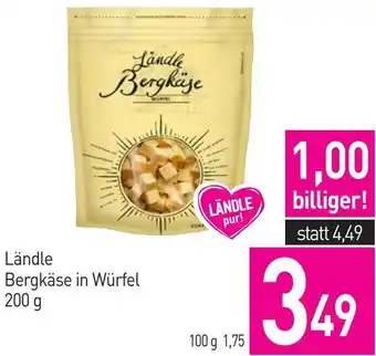 Sutterlüty Ländle Bergkäse in Würfel 200 g Angebot