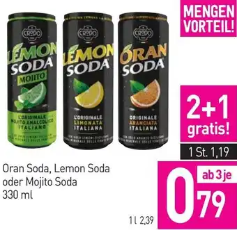 Oran Soda, Lemon Soda oder Mojito Soda 330 ml