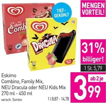 Sutterlüty Eskimo Combino, Family Mix, NEU Dracula oder NEU Kids Mix 270 ml - 450 ml Angebot