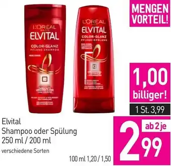 Sutterlüty Elvital Shampoo oder Spülung 250 ml / 200 ml Angebot