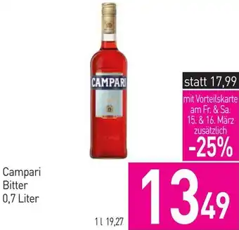 Sutterlüty Campari Bitter 0,7 Liter Angebot