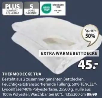 JYSK THERMODECKE TUA Angebot