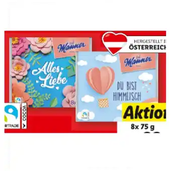 Lidl Manner Neapolitaner Schnitten in Geschenkspackung versch. Sorten Lidl 8 Stück 1 Packung Angebot
