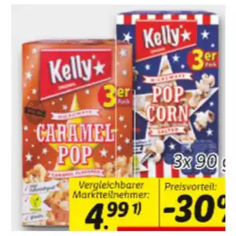 Lidl Kelly's Mikrowellen Popcorn Lidl 3 Stück 1 Packung Angebot