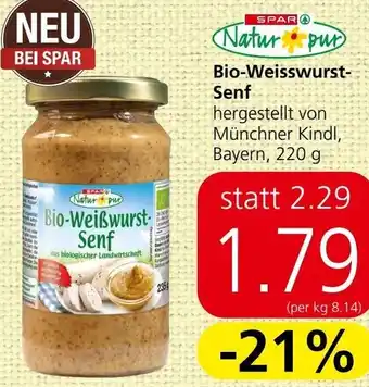 Spar Bio-Weißwurst Senf Angebot