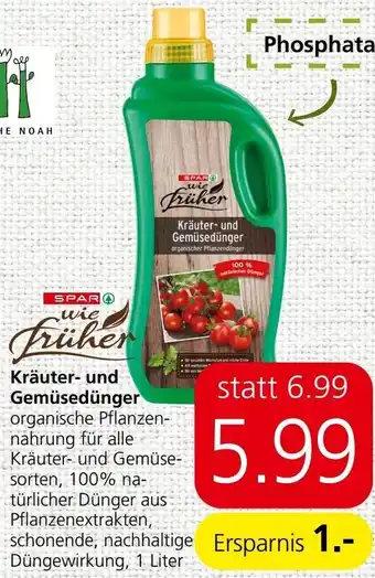 Spar Kräuter- und Gemüsedünger Angebot