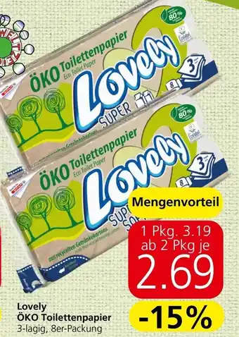 Spar Lovely ÖKO Toilettenpapier Angebot