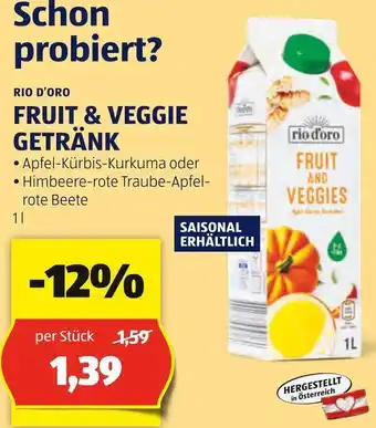 Hofer FRUIT & VEGGIE GETRÄNK Angebot