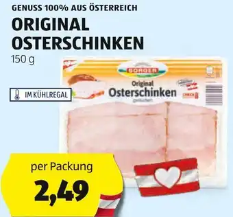 Hofer GENUSS 100% AUS ÖSTERREICH ORIGINAL OSTERSCHINKEN Angebot