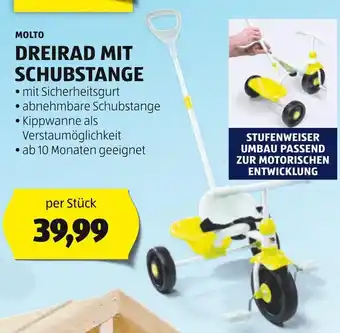 Hofer MOLTO DREIRAD MIT SCHUBSTANGE Angebot