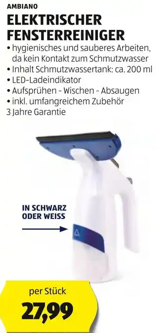 Hofer AMBIANO ELEKTRISCHER FENSTERREINIGER Angebot