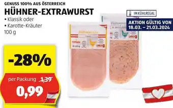 Hofer HÜHNER-EXTRAWURST Angebot