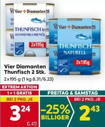 Billa Vier Diamanten Thunfisch 2 Stk Angebot