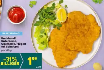 Billa Backhendl Unterkeule, Oberkeule, Flügerl od. Schnitzel Angebot